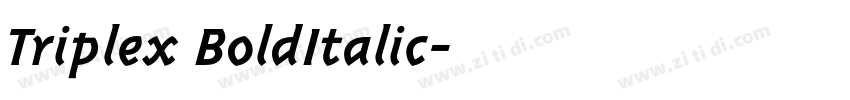 Triplex BoldItalic字体转换